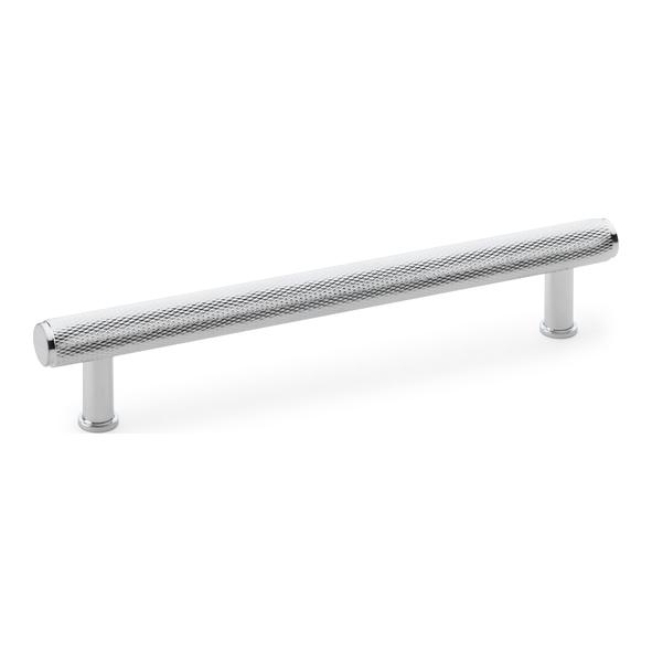 AW809-160-PC  160mm c/c  Polished Chrome  Alexander & Wilks Crispin Knurled T-Bar Cupboard Pull Handle