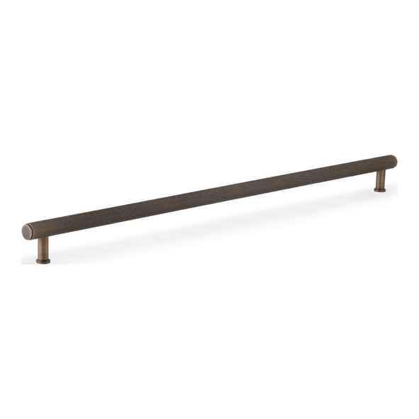 AW809-448-AB � 448mm c/c � Antique Brass � Alexander & Wilks Crispin Knurled T-Bar Cabinet Pull