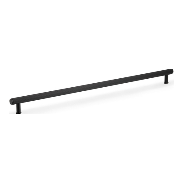 AW809R-448-BL � 448mm c/c � Matt Black � Alexander & Wilks Reeded T-Bar Cabinet Pull Handle