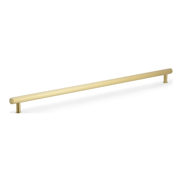 AW809R-448-SBPVD � 448mm c/c � Satin Brass PVD � Alexander & Wilks Reeded T-Bar Cabinet Pull Handle