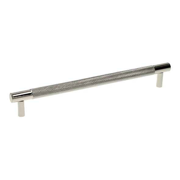 AW810-192-PN • 192mm c/c • Polished Nickel • Alexander & Wilks Brunel Knurled T-Bar Cupboard Handle