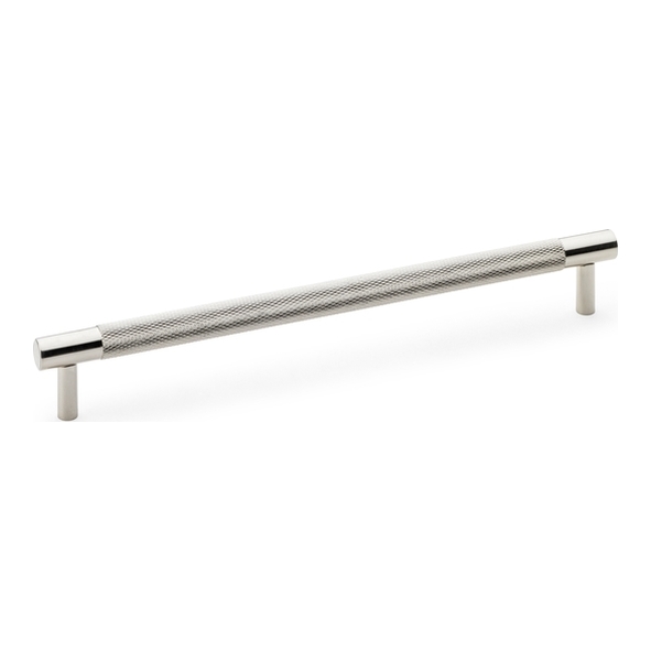 AW810-224-PN  224mm c/c  Polished Nickel  Alexander & Wilks Brunel Knurled T-Bar Cupboard Handle