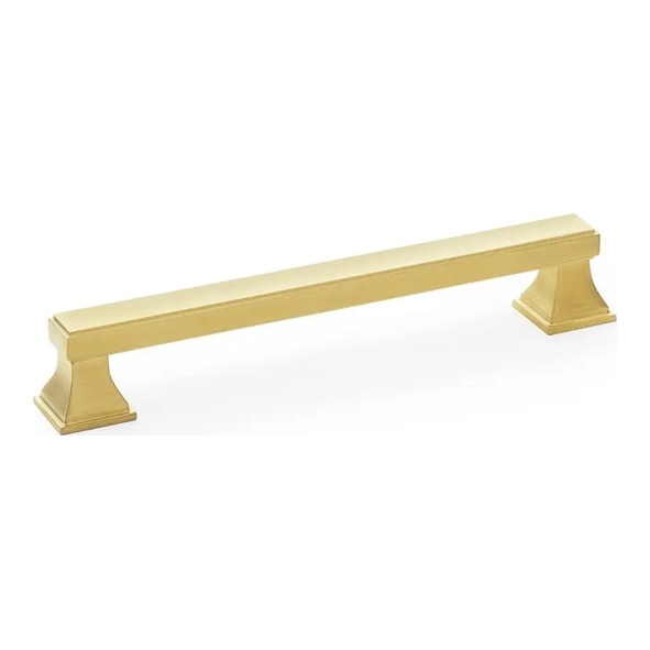 AW813-160-SBPVD • 160mm c/c • Satin Brass • Alexander & Wilks Jesper Square Cabinet Pull Handle