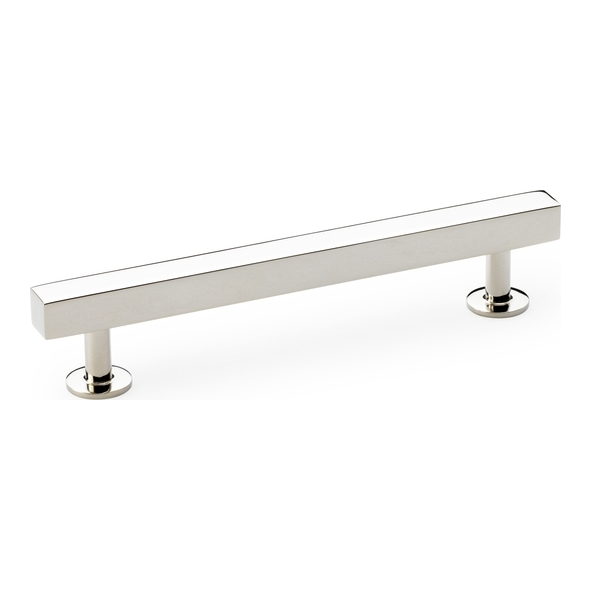 AW815-128-PN  128mm c/c  Polished Nickel  Alexander & Wilks Square T-Bar Cabinet Pull Handle