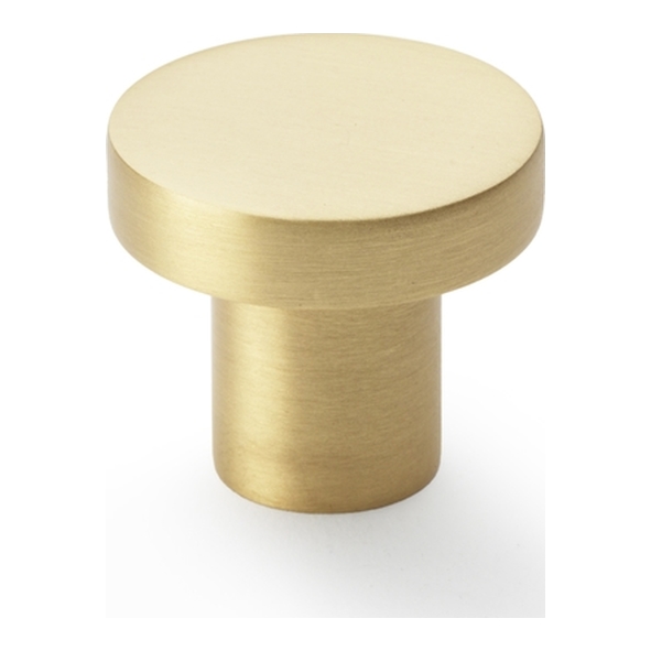 AW821-30-SB  30mm  Satin Brass  Alexander & Wilks Hanover Plain Cupboard Knob