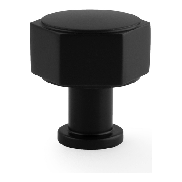 AW828-33-BL • Black • 33mm • Alexander & Wilks Vesper Hex Cabinet Knob