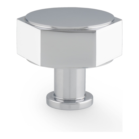 AW828-40-PC • Polished Chrome • 40mm • Alexander & Wilks Vesper Hex Cabinet Knob