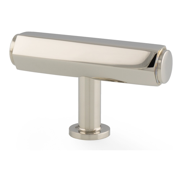 AW829-55-PN • Polished Nickel • 55mm • Alexander & Wilks Vesper Hex T-Bar Cabinet Knob