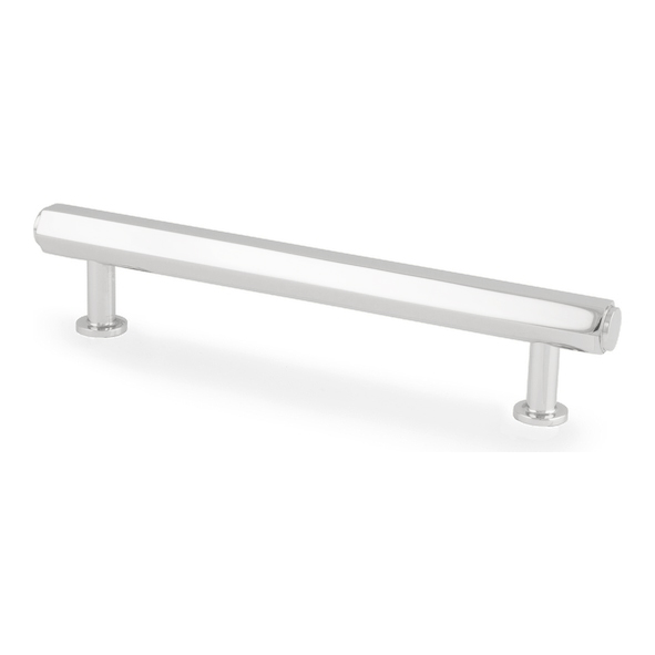 AW830-128-PC • Polished Chrome • 128mm c/c • Alexander & Wilks Vesper Hex T-Bar Cabinet Pull