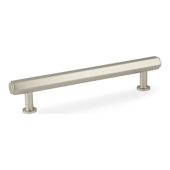 AW830-128-SN • Satin Nickel • 128mm c/c • Alexander & Wilks Vesper Hex T-Bar Cabinet Pull