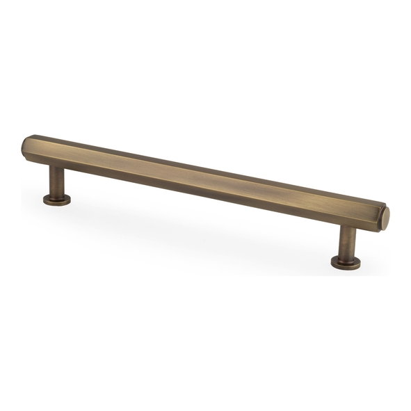 AW830-160-AB • Antique Brass • 160mm c/c • Alexander & Wilks Vesper Hex T-Bar Cabinet Pull