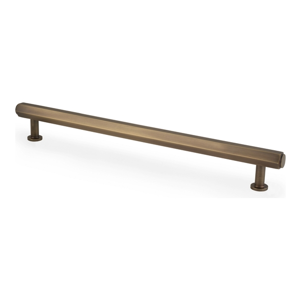 AW830-224-AB  Antique Brass  224mm c/c  Alexander & Wilks Vesper Hex T-Bar Cabinet Pull