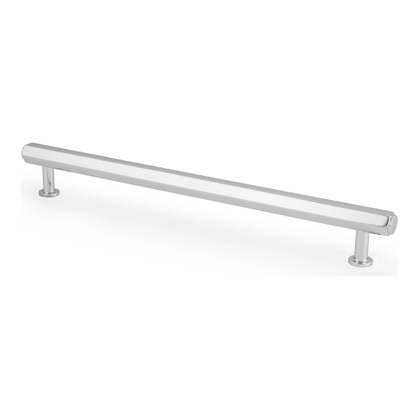 AW830-224-PC  Polished Chrome  224mm c/c  Alexander & Wilks Vesper Hex T-Bar Cabinet Pull