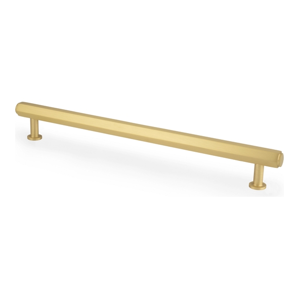 AW830-224-SB • Satin Brass • 224mm c/c • Alexander & Wilks Vesper Hex T-Bar Cabinet Pull