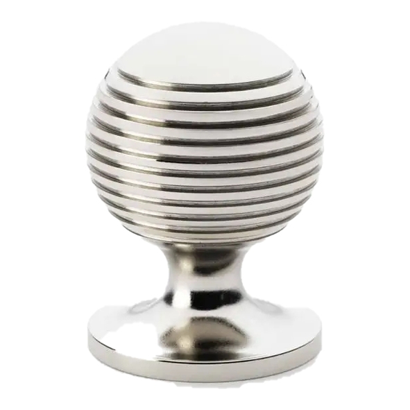 AW832-32-PN  32mm  Polished Nickel  Alexander & Wilks Caesar Cupboard Knob on Round Rose