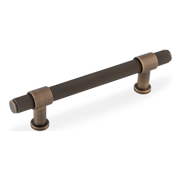 AW839-128-AB � 128mm c/c � Antique Brass � Alexander & Wilks Kingston Knurled Cabinet Pull