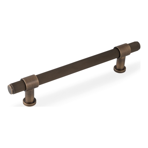 AW839-160-AB � 160mm c/c � Antique Brass � Alexander & Wilks Kingston Knurled Cabinet Pull