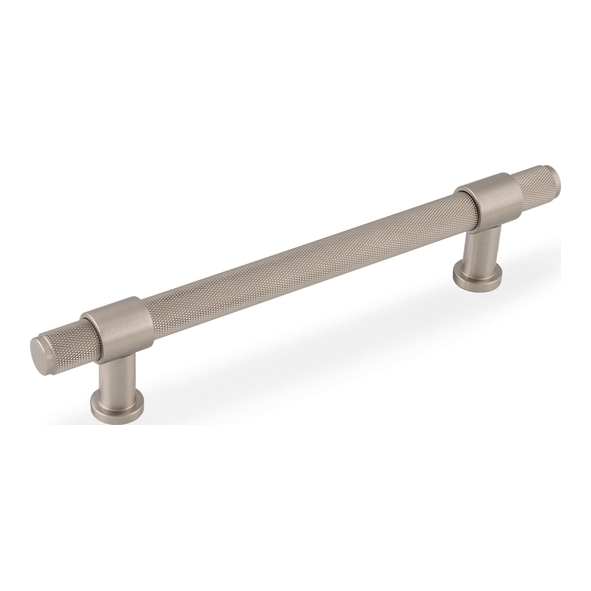 AW839-160-SNPVD � 160mm c/c � Satin Nickel � Alexander & Wilks Kingston Knurled Cabinet Pull