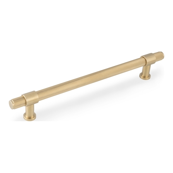 AW839-224-SBPVD � 224mm c/c � Satin Brass � Alexander & Wilks Kingston Knurled Cabinet Pull