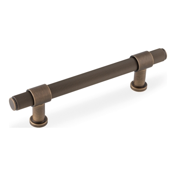AW839R-128-AB � 128mm c/c � Antique Brass � Alexander & Wilks Kingston Reeded Cabinet Pull