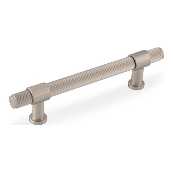 AW839R-128-SNPVD � 128mm c/c � Satin Nickel � Alexander & Wilks Kingston Reeded Cabinet Pull