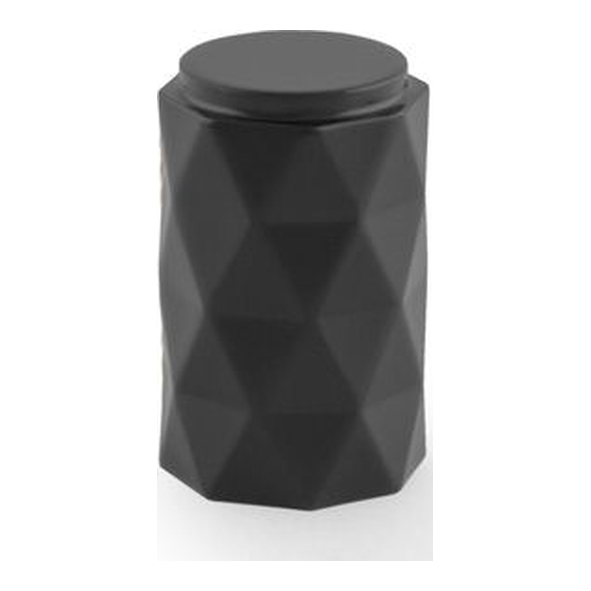 AW847-30-BL • Black • 30mm • Alexander & Wilks Diamond Cut Cabinet Knob