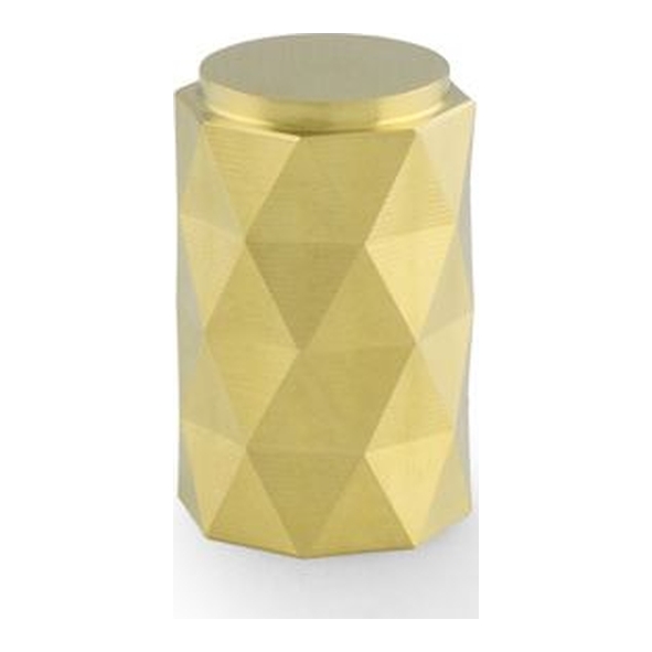 AW847-30-SBPVD • Satin Brass • 30mm • Alexander & Wilks Diamond Cut Cabinet Knob