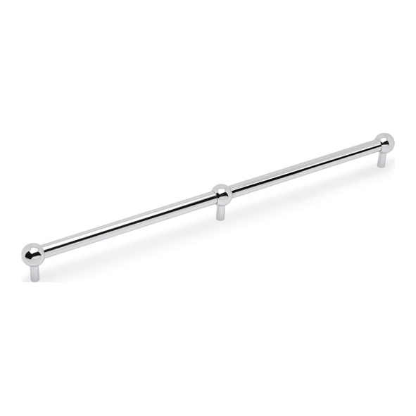 AW856-448-PC � 448mm c/c � Polished Chrome � Alexander & Wilks Plain Ceasar Cabinet Pull