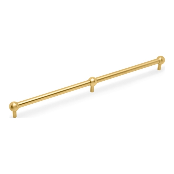 AW856-448-SBPVD � 448mm c/c � Satin Brass � Alexander & Wilks Plain Ceasar Cabinet Pull