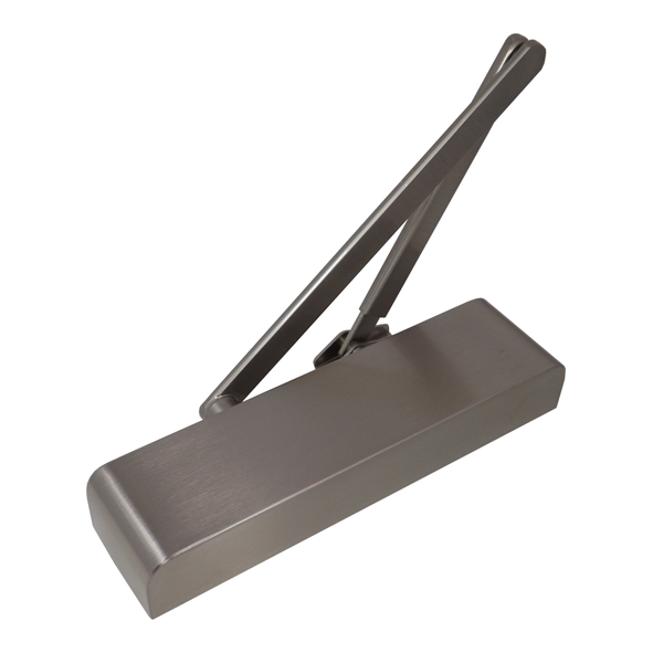 148.42305.070 • Simulated Satin Stainless • Format EN 2 to EN 4 Backcheck Overhead Door Closer