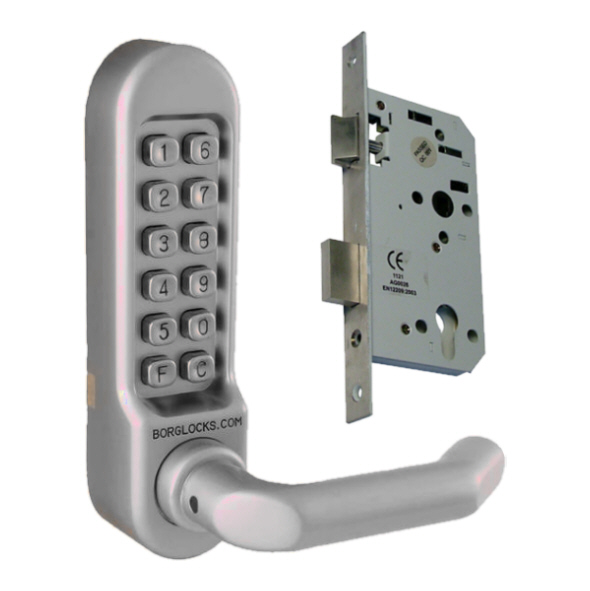 5003-SS  Satin Stainless  Medium Duty Mechanical Digital Lock With Levers and Sashlock