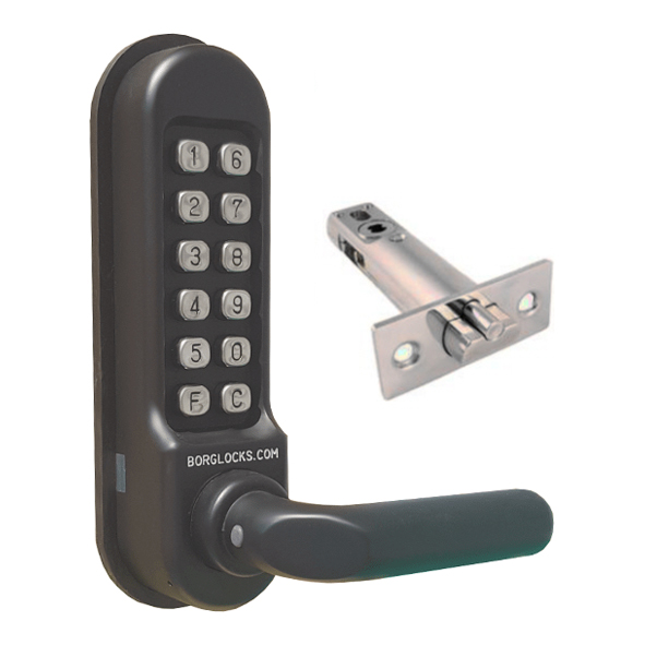 5201-MG  Marine Grade Black  Medium Duty Mechanical Digital Lock With Lever Handles