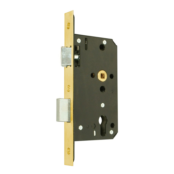 217.09200.306  090mm [060mm]  Square  Satin Brass  Heavy Architectural Euro Standard Sashlock Case