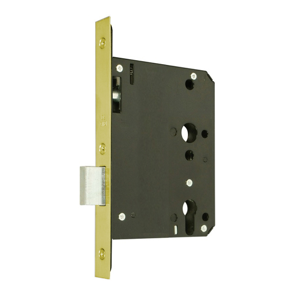 212.20030.306  110mm [080mm]  Square  Satin Brass  Heavy Architectural Euro Standard Deadlock Case