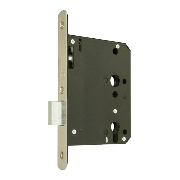 212.20035.222  110mm [080mm]  Radiused  Satin Stainless  Heavy Architectural Euro Standard Deadlock Case