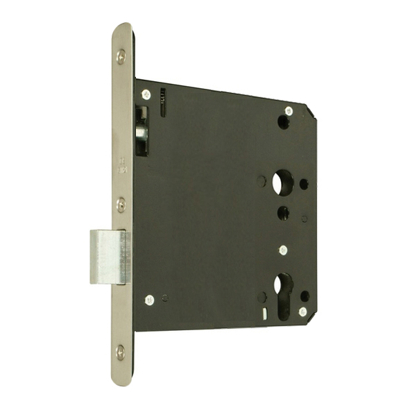 212.40035.222  130mm [100mm]  Radiused  Satin Stainless  Heavy Architectural Euro Standard Deadlock Case