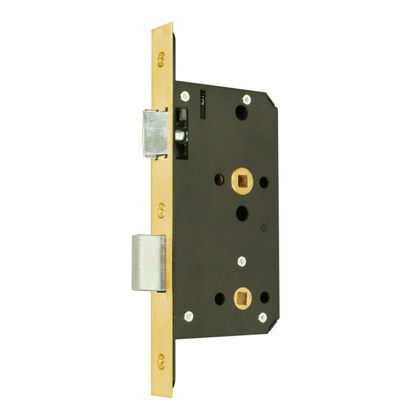 274.09300.306  090mm [060mm]  Square  Satin Brass  Heavy Architectural Euro Standard Bathroom Lock