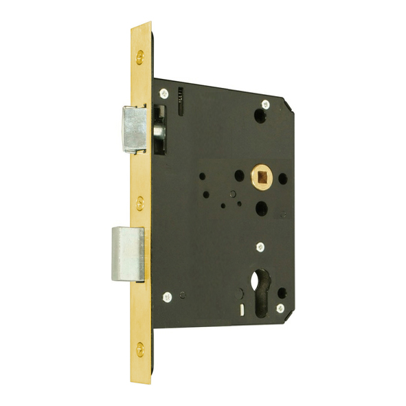 231.20230.306  110mm [080mm]  Square  Satin Brass  Heavy Architectural Euro Standard Escape Sashlock Case