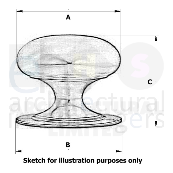 195.75.301  34 x 22 x 28mm  Unfinished Beech  Unfinished Timber Cabinet Knob