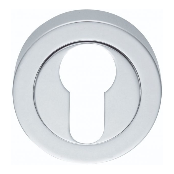 AA1SC • Satin Chrome • Carlisle Brass Round Euro Cylinder Escutcheon