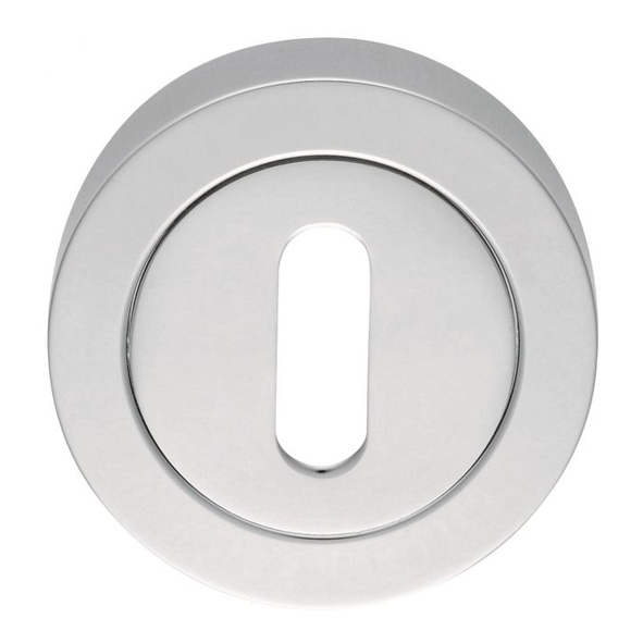 AA3CP • Polished Chrome • Carlisle Brass Round Mortice Key Escutcheon