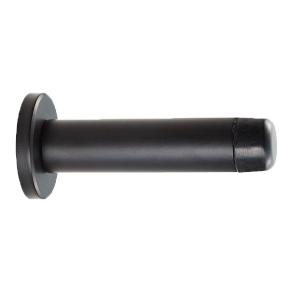 AA21MB • 071mm • Matt Black • Carlisle Brass Projection Door Stop On Rose