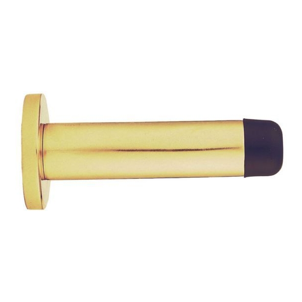 AA21PB • 071mm • Polished Brass • Carlisle Brass Projection Door Stop On Rose