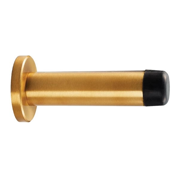 AA21SB • 071mm • Satin Brass • Carlisle Brass Projection Door Stop On Rose