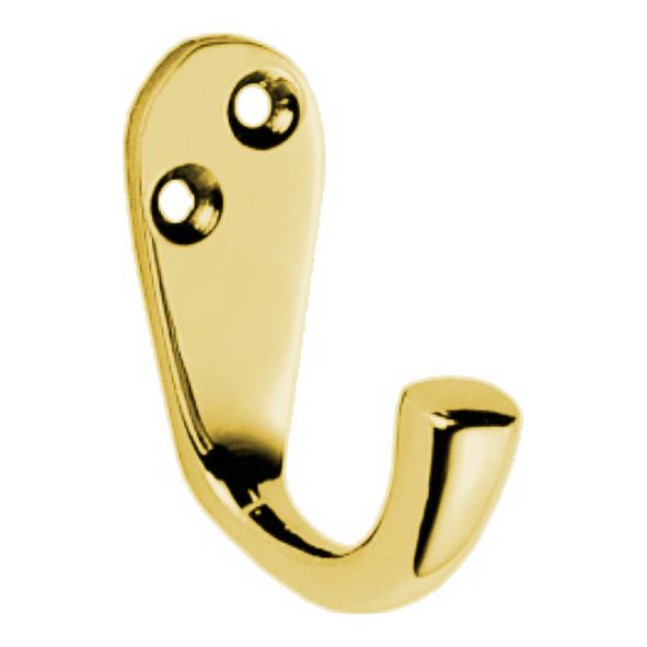 AA26 • Polished Brass • Carlisle Brass Victorian Single Robe Hook