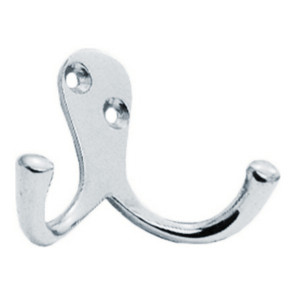 AA27CP  Polished Chrome  Carlisle Brass Victorian Double Robe Hook