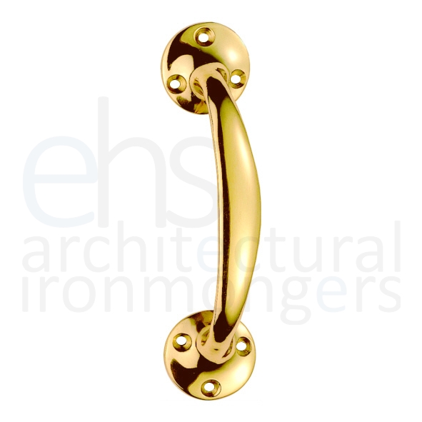 AA36 • 152mm • Polished Brass • Carlisle Brass Victorian Bow Shaped Pull Handles