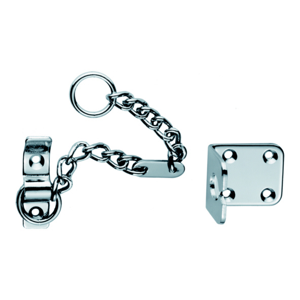 AA75CP  Polished Chrome  Carlisle Brass Heavy Pattern Door Chain