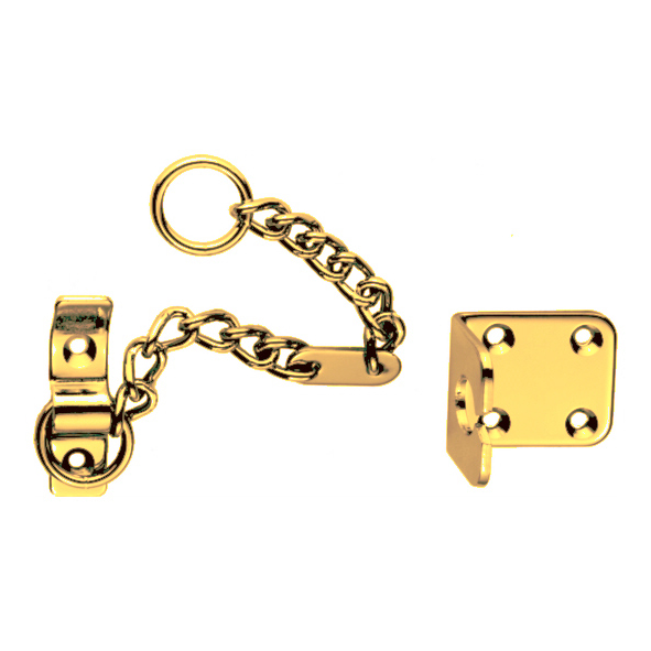 AA75  Brassed  Carlisle Brass Heavy Pattern Door Chain