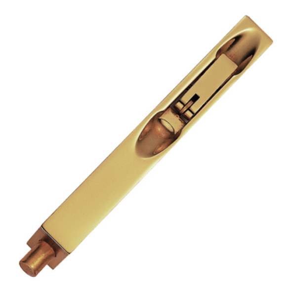 AA80 • 150 x 20mm • Polished Brass • Lever Action Flush Bolt